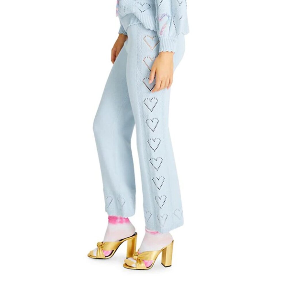 New With Tags! Loveshackfancy Toro Heart Crochet Joggers Lounge